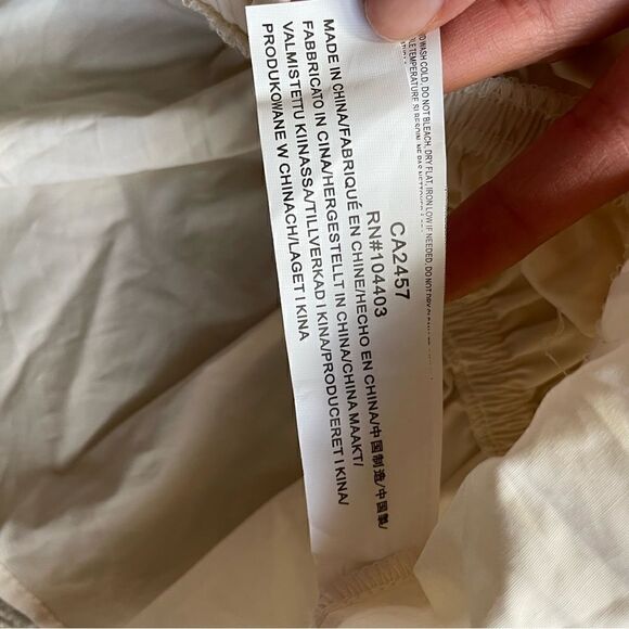 Moon River Tied Front Cotton Peplum Tops Cream Size XS - Picture 5 of 10